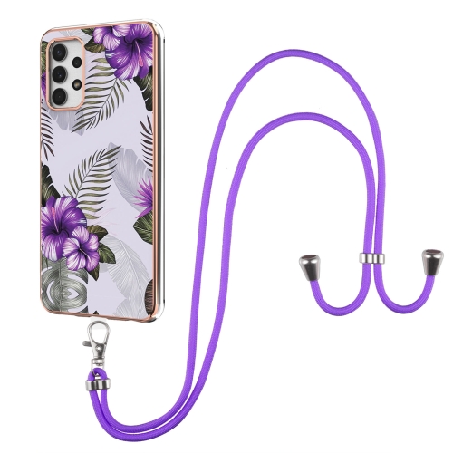 For Samsung Galaxy A32 5G Electroplating Pattern IMD TPU Shockproof Case with Neck Lanyard(Purple Flower)
For Samsung Galaxy A32 5G Electroplating Pattern IMD TPU Shockproof Case with Neck Lanyard(Purple Flower)