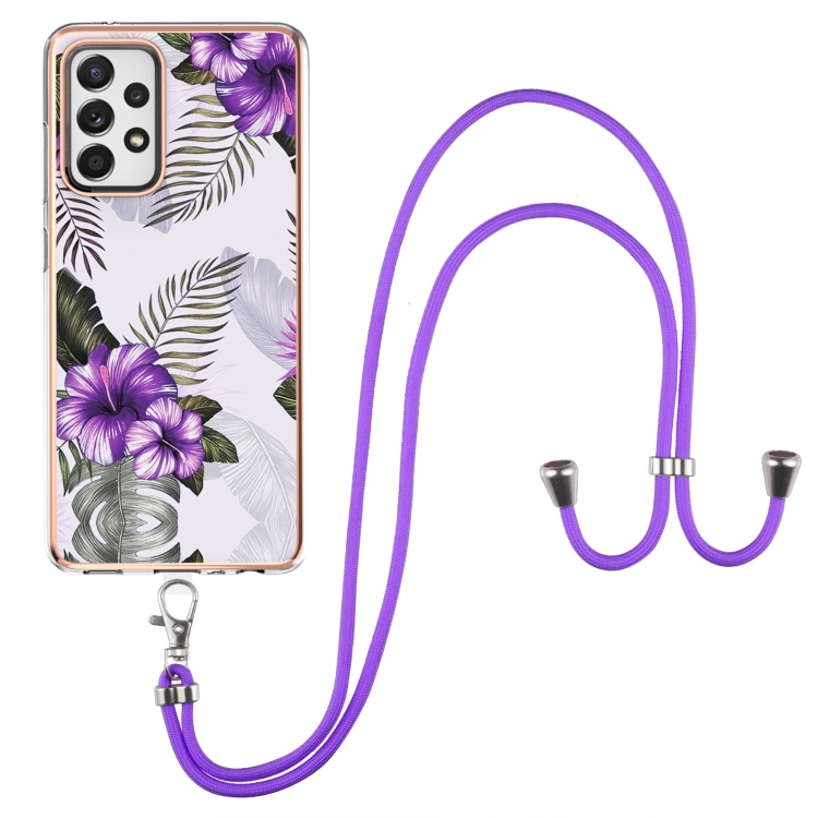 For Samsung Galaxy A52 5G / 4G Electroplating Pattern IMD TPU Shockproof Case with Neck Lanyard(Purple Flower)
For Samsung Galaxy A52 5G / 4G Electroplating Pattern IMD TPU Shockproof Case with Neck Lanyard(Purple Flower)