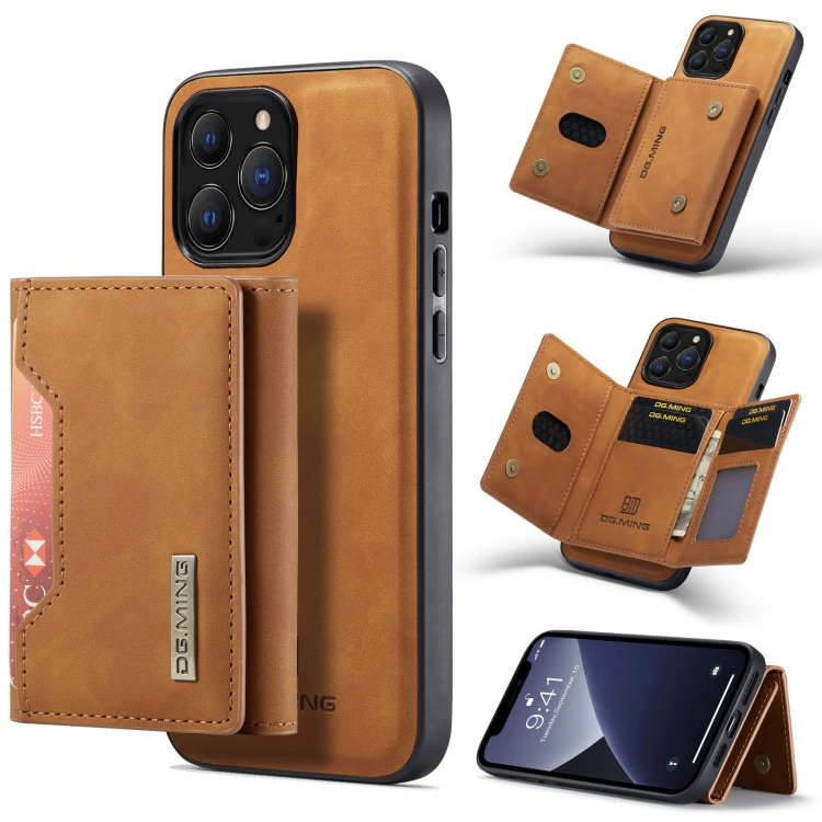 For iPhone 13 Pro Max DG.MING M2 Series 3-Fold Card Bag + Magnetic Shockproof Case with Wallet & Holder Function (Brown)
For iPhone 13 Pro Max DG.MING M2 Series 3-Fold Card Bag + Magnetic Shockproof Case with Wallet & Holder Function (Brown)