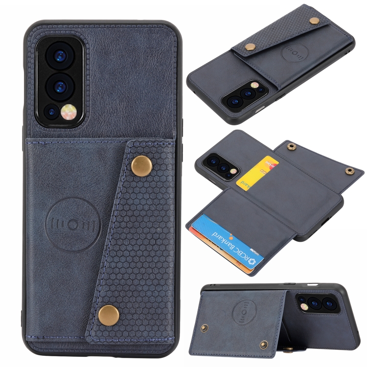 For OnePlus Nord 2 5G Double Buckle PU + TPU Shockproof Magnetic Protective Case with Card Slot & Holder(Blue)
For OnePlus Nord 2 5G Double Buckle PU + TPU Shockproof Magnetic Protective Case with Card Slot & Holder(Blue)