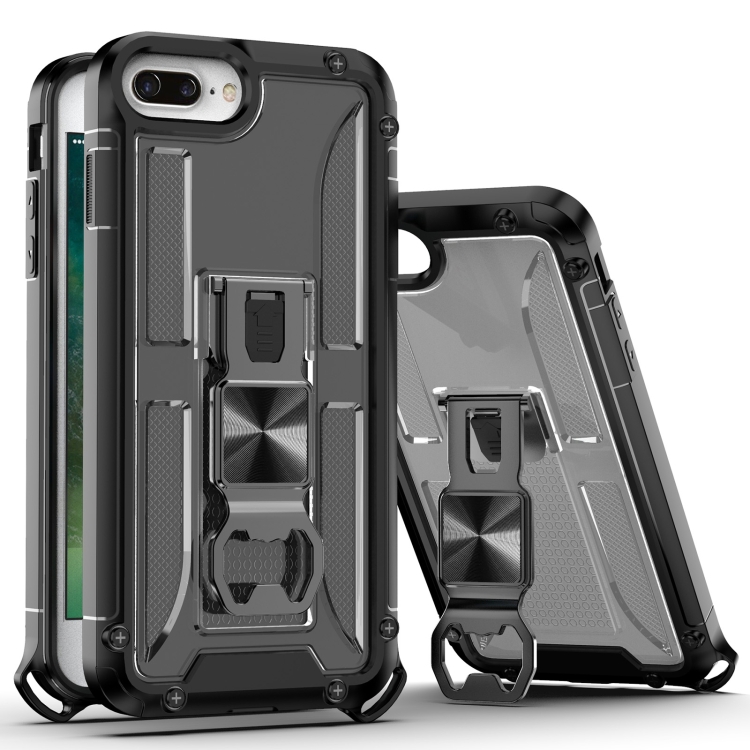 PC + TPU Shockproof Protective Case with Corkscrew Holder For iPhone 8 Plus & 7 Plus(Transparent Black)
PC + TPU Shockproof Protective Case with Corkscrew Holder For iPhone 8 Plus & 7 Plus(Transparent Black)