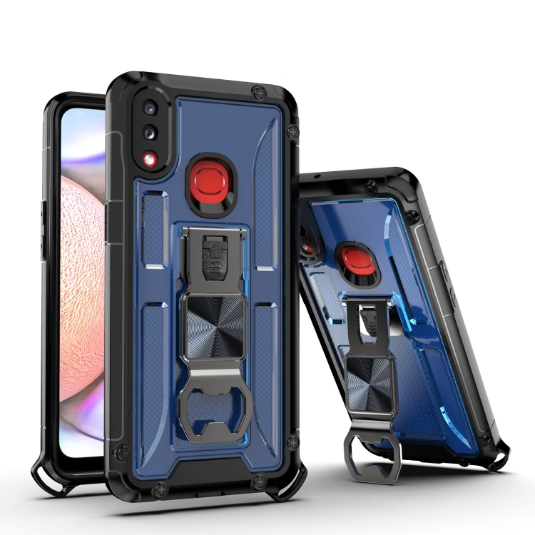 PC + TPU Shockproof Protective Case with Corkscrew Holder For Samsung Galaxy A10s(Sapphire Blue)
PC + TPU Shockproof Protective Case with Corkscrew Holder For Samsung Galaxy A10s(Sapphire Blue)
