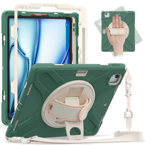 For iPad Pro 12.9 2021 Silicone + PC Protective Tablet Case with Holder & Shoulder Strap(Emerald Green)
For iPad Pro 12.9 2021 Silicone + PC Protective Tablet Case with Holder & Shoulder Strap(Emerald Green)