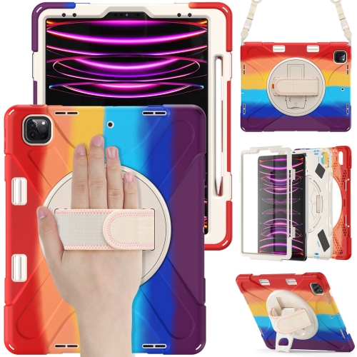 For iPad Pro 12.9 2021 Silicone + PC Protective Tablet Case with Holder & Shoulder Strap(Colorful Red)
For iPad Pro 12.9 2021 Silicone + PC Protective Tablet Case with Holder & Shoulder Strap(Colorful Red)