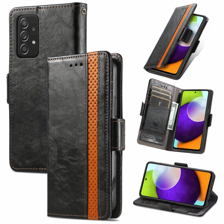 For Samsung Galaxy A52 5G CaseNeo Business Splicing Dual Magnetic Buckle Horizontal Flip PU Leather Case with Holder & Card Slots & Wallet(Black)
For Samsung Galaxy A52 5G CaseNeo Business Splicing Dual Magnetic Buckle Horizontal Flip PU Leather Case with Holder & Card Slots & Wallet(Black)