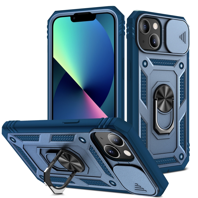 Sliding Camera Cover Design TPU + PC Protective Case with 360 Degree Rotating Holder & Card Slot For iPhone 13 mini(Blue+Blue)
Sliding Camera Cover Design TPU + PC Protective Case with 360 Degree Rotating Holder & Card Slot For iPhone 13 mini(Blue+Blue)