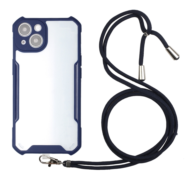 Acrylic + Color TPU Shockproof Case with Neck Lanyard For iPhone 13 mini(Dark Blue)
Acrylic + Color TPU Shockproof Case with Neck Lanyard For iPhone 13 mini(Dark Blue)