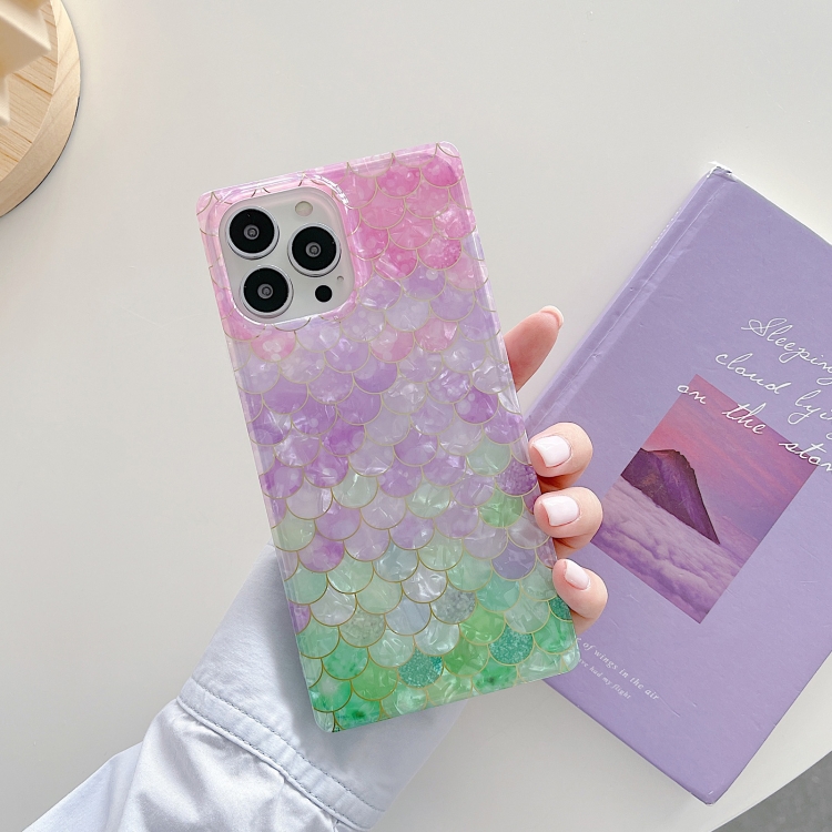 Electroplated Shell Texture Fish Scales Shockproof Straight-Edge Protective Case For iPhone 13(Purple Green)
Electroplated Shell Texture Fish Scales Shockproof Straight-Edge Protective Case For iPhone 13(Purple Green)