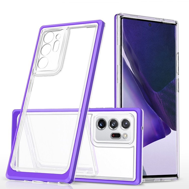 For Samsung Galaxy Note20 Ultra Bright Series Clear Acrylic + PC+TPU Shockproof Case(Purple)
For Samsung Galaxy Note20 Ultra Bright Series Clear Acrylic + PC+TPU Shockproof Case(Purple)