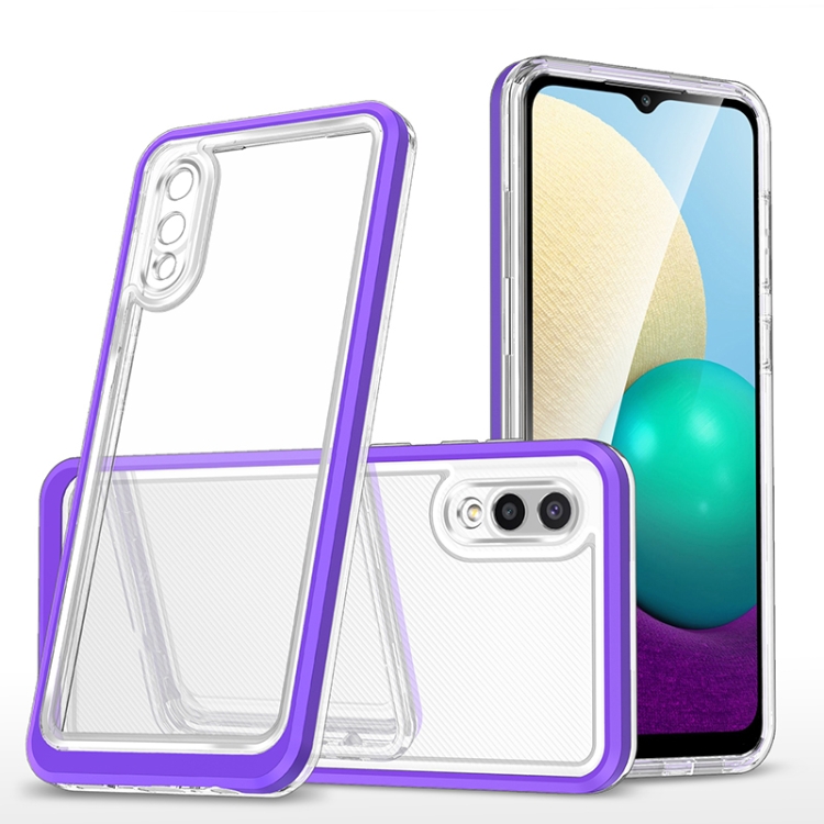 For Samsung Galaxy A02 Bright Series Clear Acrylic + PC+TPU Shockproof Case(Purple)
For Samsung Galaxy A02 Bright Series Clear Acrylic + PC+TPU Shockproof Case(Purple)