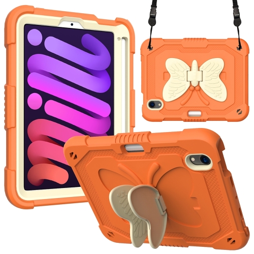 Beige PC + Silicone Anti-drop Protective Tablet Case with Butterfly Shape Holder & Pen Slot For iPad mini 6 2021(Beige + Kumquat)
Beige PC + Silicone Anti-drop Protective Tablet Case with Butterfly Shape Holder & Pen Slot For iPad mini 6 2021(Beige + Kumquat)