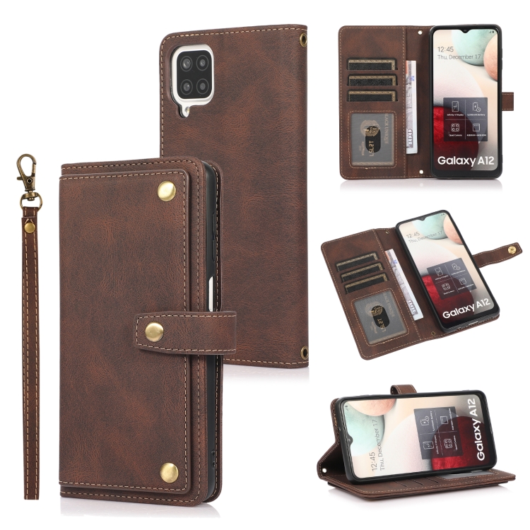 For Samsung Galaxy A12 PU + TPU Horizontal Flip Leather Case with Holder & Card Slot & Wallet & Lanyard(Brown)
For Samsung Galaxy A12 PU + TPU Horizontal Flip Leather Case with Holder & Card Slot & Wallet & Lanyard(Brown)