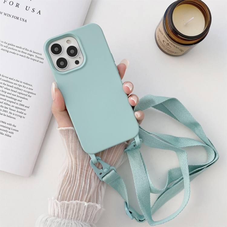 For iPhone 13 mini Elastic Silicone Protective Case with Wide Neck Lanyard (Sky Blue)
For iPhone 13 mini Elastic Silicone Protective Case with Wide Neck Lanyard (Sky Blue)