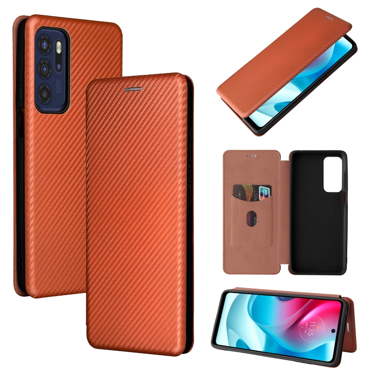 For Motorola Moto G60S Carbon Fiber Texture Magnetic Horizontal Flip TPU + PC + PU Leather Case with Card Slot(Brown)
For Motorola Moto G60S Carbon Fiber Texture Magnetic Horizontal Flip TPU + PC + PU Leather Case with Card Slot(Brown)