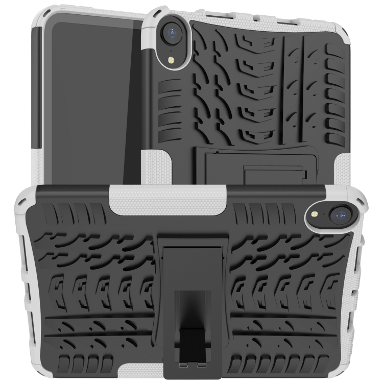 Tire Texture TPU + PC Shockproof Tablet Case with Holder For iPad mini 6(White)
Tire Texture TPU + PC Shockproof Tablet Case with Holder For iPad mini 6(White)