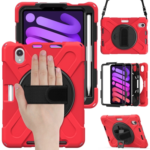 Silicone + PC Protective Tablet Case with Holder & Shoulder Strap For iPad mini 6(Red)
Silicone + PC Protective Tablet Case with Holder & Shoulder Strap For iPad mini 6(Red)
