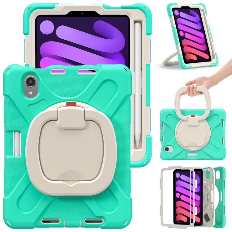 Silicone + PC Protective Tablet Case with Holder & Shoulder Strap For iPad mini 6(Mint Green)
Silicone + PC Protective Tablet Case with Holder & Shoulder Strap For iPad mini 6(Mint Green)
