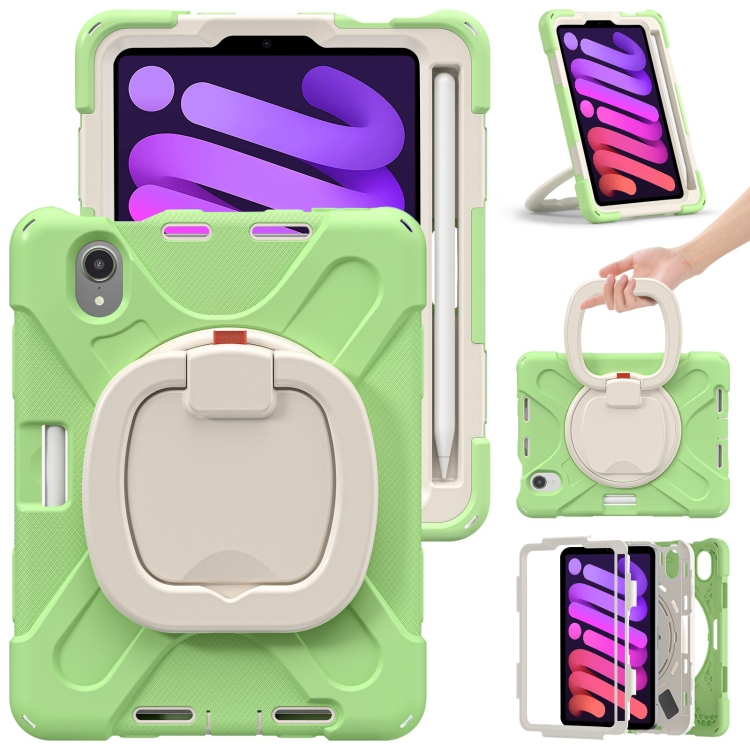 Silicone + PC Protective Tablet Case with Holder & Shoulder Strap For iPad mini 6(Matcha Green)
Silicone + PC Protective Tablet Case with Holder & Shoulder Strap For iPad mini 6(Matcha Green)