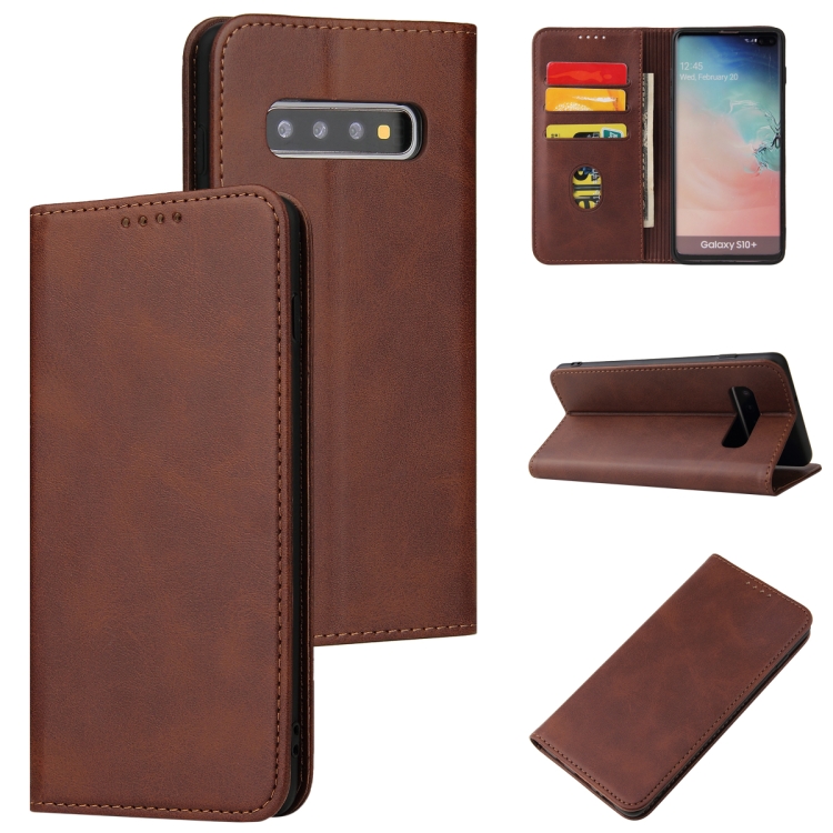 For Samsung Galaxy S10+ Calf Texture Magnetic Horizontal Flip Leather Case with Holder & Card Slots & Wallet(Brown)
For Samsung Galaxy S10+ Calf Texture Magnetic Horizontal Flip Leather Case with Holder & Card Slots & Wallet(Brown)