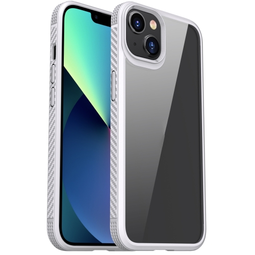 For iPhone 13 mini MG Series Carbon Fiber TPU + Clear PC Four-corner Airbag Shockproof Case (White)
For iPhone 13 mini MG Series Carbon Fiber TPU + Clear PC Four-corner Airbag Shockproof Case (White)
