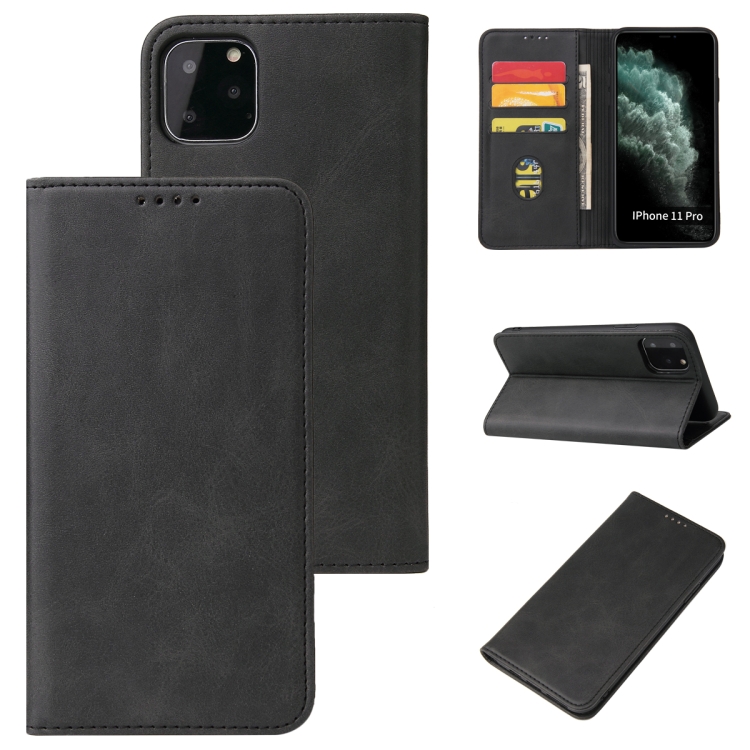 For iPhone 11 Pro Max Calf Texture Magnetic Horizontal Flip Leather Case with Holder & Card Slots & Wallet (Black)
For iPhone 11 Pro Max Calf Texture Magnetic Horizontal Flip Leather Case with Holder & Card Slots & Wallet (Black)