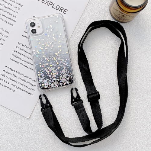 For iPhone 13 Pro Max Gradient Glitter Powder Epoxy TPU Thickened Acrylic Shockproof Case with Wide Neck Lanyard (Black)
For iPhone 13 Pro Max Gradient Glitter Powder Epoxy TPU Thickened Acrylic Shockproof Case with Wide Neck Lanyard (Black)