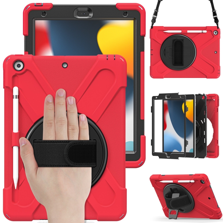 Silicone + PC Protective Case with Holder & Shoulder Strap For iPad 10.2 2021 / 2020 / 2019(Red)
Silicone + PC Protective Case with Holder & Shoulder Strap For iPad 10.2 2021 / 2020 / 2019(Red)