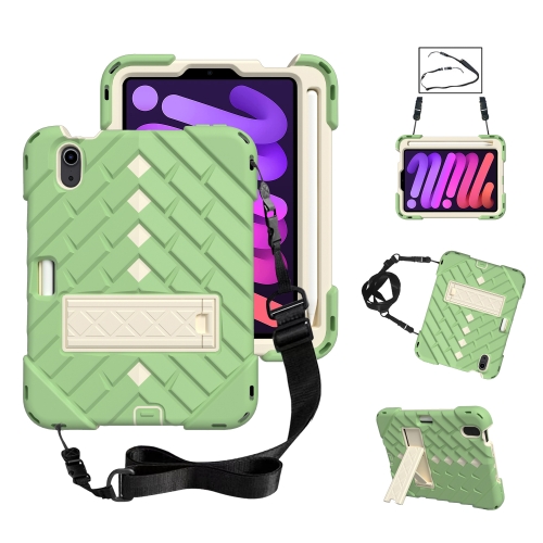 Shockproof Rhombus Robot PC + Silicone Protective Tablet Case with Holder & Shoulder Strap For iPad mini 6(Matcha Green)
Shockproof Rhombus Robot PC + Silicone Protective Tablet Case with Holder & Shoulder Strap For iPad mini 6(Matcha Green)