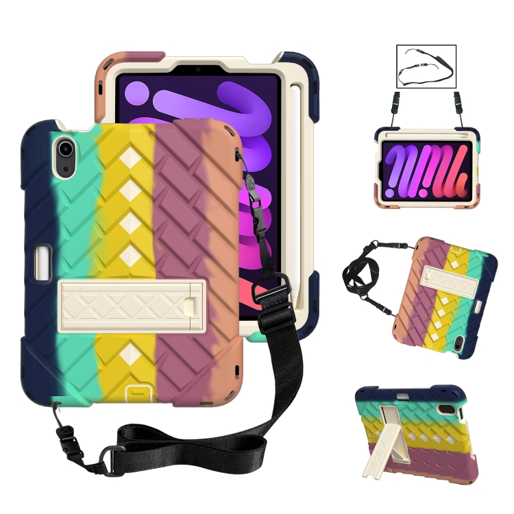 Shockproof Rhombus Robot PC + Silicone Protective Tablet Case with Holder & Shoulder Strap For iPad mini 6(Colorful White)
Shockproof Rhombus Robot PC + Silicone Protective Tablet Case with Holder & Shoulder Strap For iPad mini 6(Colorful White)