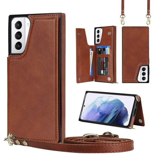 For Samsung Galaxy S21+ 5G Cross-body Square Double Buckle Flip Card Bag TPU+PU Case with Card Slots & Wallet & Photo & Strap(Brown)
For Samsung Galaxy S21+ 5G Cross-body Square Double Buckle Flip Card Bag TPU+PU Case with Card Slots & Wallet & Photo & Strap(Brown)