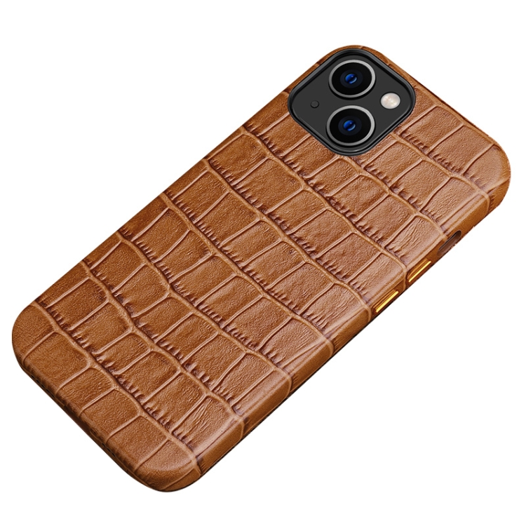 Crocodile Texture Top Layer Cowhide Leather Back Cover Shockproof Case For iPhone 13(Brown)
Crocodile Texture Top Layer Cowhide Leather Back Cover Shockproof Case For iPhone 13(Brown)