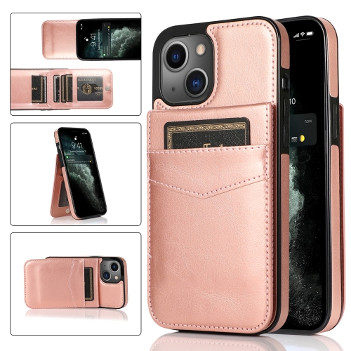 Solid Color PC + TPU Protective Case with Holder & Card Slots For iPhone 13(Rose Gold)
Solid Color PC + TPU Protective Case with Holder & Card Slots For iPhone 13(Rose Gold)