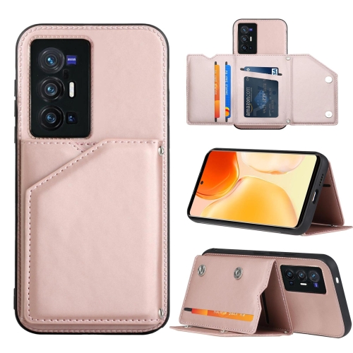 For vivo X70 Pro+ Skin Feel PU + TPU + PC Back Cover Shockproof Case with Card Slots & Holder & Photo Frame(Rose Gold)
For vivo X70 Pro+ Skin Feel PU + TPU + PC Back Cover Shockproof Case with Card Slots & Holder & Photo Frame(Rose Gold)