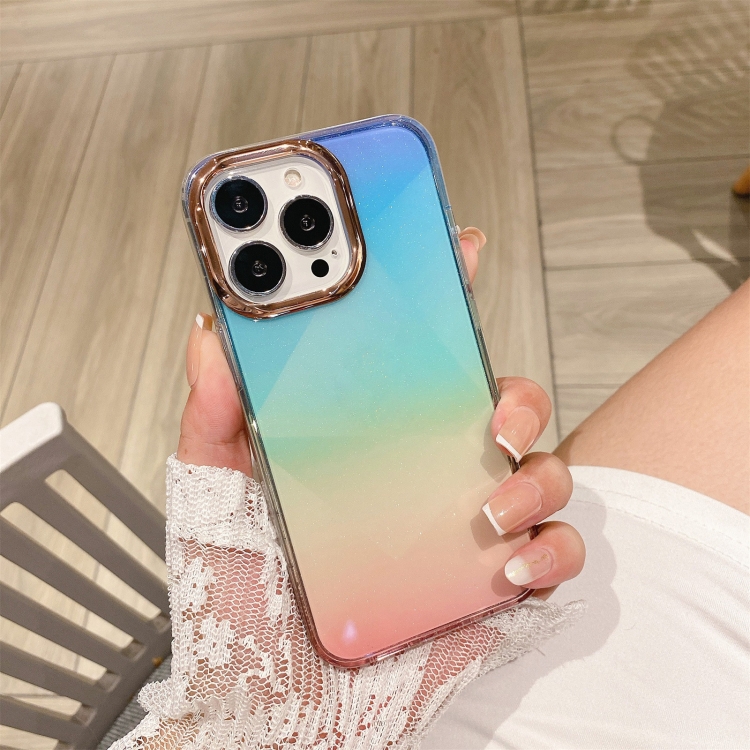 For iPhone 12 / 12 Pro Glitter Powder Electroplating Smudge Gradient Shockproof Phone Case(Gradient Blue Pink J9)
For iPhone 12 / 12 Pro Glitter Powder Electroplating Smudge Gradient Shockproof Phone Case(Gradient Blue Pink J9)