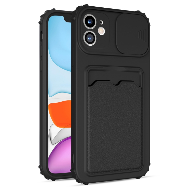 Sliding Camera Cover Design TPU Shockproof Case with Card Slot For iPhone 13 mini(Black) 
Sliding Camera Cover Design TPU Shockproof Case with Card Slot For iPhone 13 mini(Black)