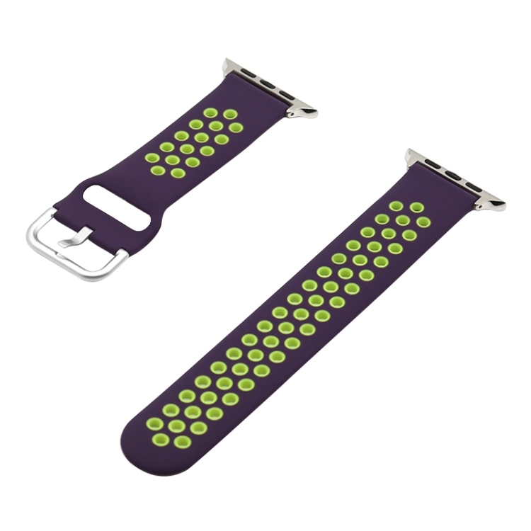 Silicone Replacement Strap Watchband For Apple Watch Series 7 41mm / 6&SE&5&4 40mm / 3&2&1 38mm(Purple Green)
Silicone Replacement Strap Watchband For Apple Watch Series 7 41mm / 6&SE&5&4 40mm / 3&2&1 38mm(Purple Green)