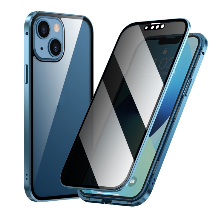 Anti-peeping Magnetic Metal Frame Double-sided Tempered Glass Phone Case For iPhone 13(Sierra Blue)
Anti-peeping Magnetic Metal Frame Double-sided Tempered Glass Phone Case For iPhone 13(Sierra Blue)