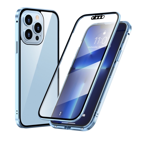HD Magnetic Metal Frame Double-sided Tempered Glass Phone Case For iPhone 13 Pro Max(Sierra Blue)
HD Magnetic Metal Frame Double-sided Tempered Glass Phone Case For iPhone 13 Pro Max(Sierra Blue)
