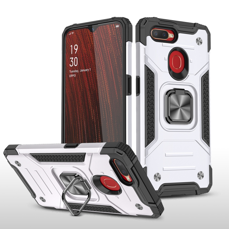 For OPPO A5s & A7 Magnetic Armor Shockproof TPU + PC Phone Case with Metal Ring Holder(Silver)
For OPPO A5s & A7 Magnetic Armor Shockproof TPU + PC Phone Case with Metal Ring Holder(Silver)