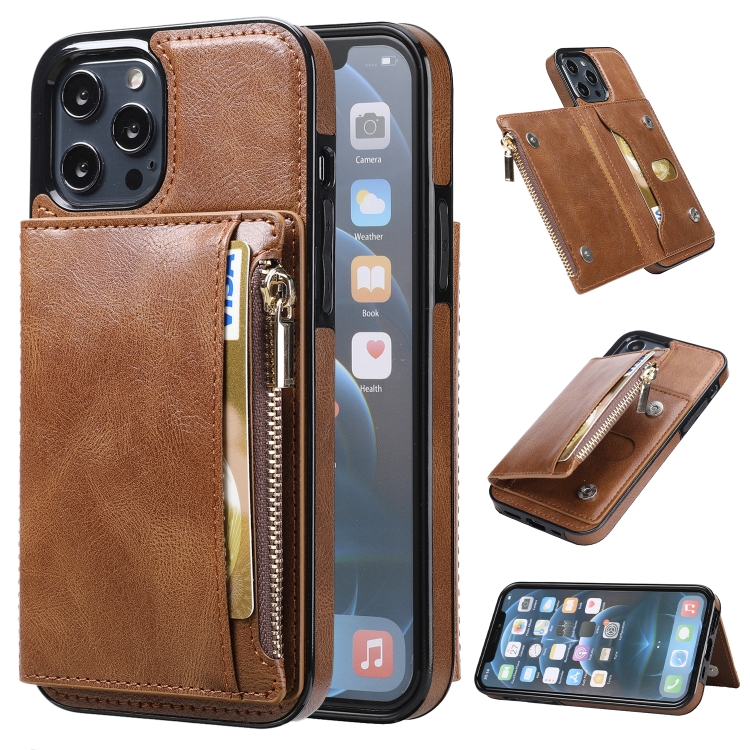 Zipper Wallet Bag PU Back Cover Shockrpoof Phone Case with Holder & Card Slots & Wallet For iPhone 13 Pro Max(Brown)
Zipper Wallet Bag PU Back Cover Shockrpoof Phone Case with Holder & Card Slots & Wallet For iPhone 13 Pro Max(Brown)