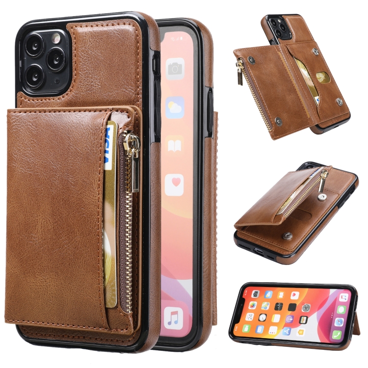Zipper Wallet Bag PU Back Cover Shockrpoof Phone Case with Holder & Card Slots & Wallet For iPhone 11 Pro Max(Brown)
Zipper Wallet Bag PU Back Cover Shockrpoof Phone Case with Holder & Card Slots & Wallet For iPhone 11 Pro Max(Brown)
