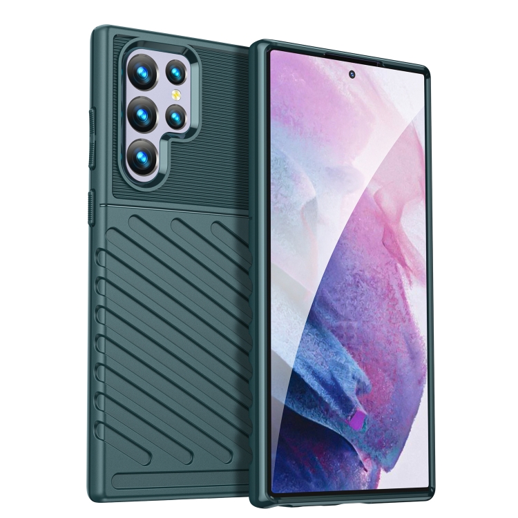 For Samaung Galaxy S22 Ultra 5G Thunderbolt Shockproof TPU Soft Phone Case(Green)
For Samaung Galaxy S22 Ultra 5G Thunderbolt Shockproof TPU Soft Phone Case(Green)