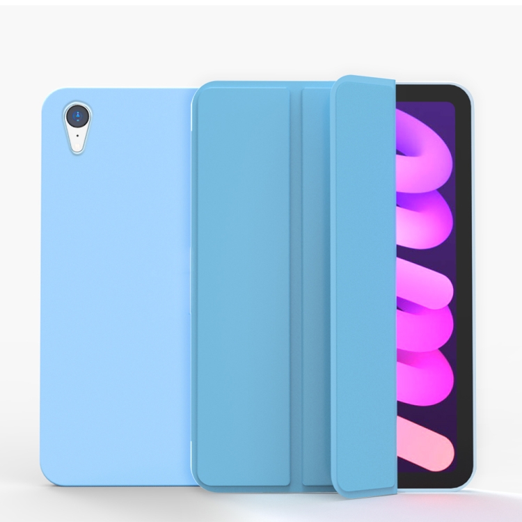 For iPad mini 6 Double-sided Matte TPU Tablet Leather Case with 3-folding Holder & Sleep / Wake-up Function(Sky Blue)
For iPad mini 6 Double-sided Matte TPU Tablet Leather Case with 3-folding Holder & Sleep / Wake-up Function(Sky Blue)