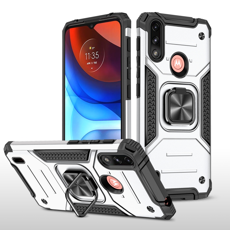 For Motorola Moto E7 Power Magnetic Armor Shockproof TPU + PC Phone Case with Metal Ring Holder(Silver)
For Motorola Moto E7 Power Magnetic Armor Shockproof TPU + PC Phone Case with Metal Ring Holder(Silver)