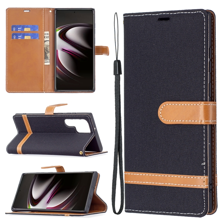 For Samsung Galaxy S22 Ultra 5G Color Matching Denim Texture Leather Case with Holder & Card Slots & Wallet & Lanyard(Black)
For Samsung Galaxy S22 Ultra 5G Color Matching Denim Texture Leather Case with Holder & Card Slots & Wallet & Lanyard(Black)