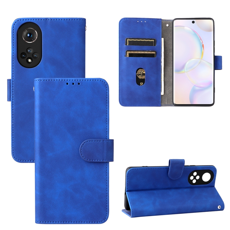 For Honor 50 Solid Color Skin Feel Magnetic Buckle Horizontal Flip PU Phone Case(Blue)
For Honor 50 Solid Color Skin Feel Magnetic Buckle Horizontal Flip PU Phone Case(Blue)