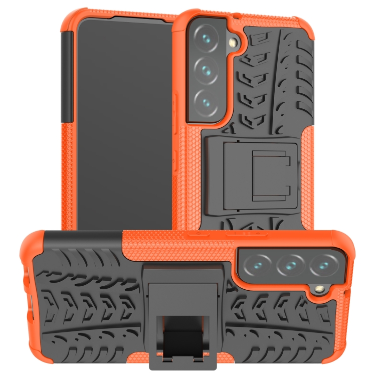 For Samsung Galaxy S22 5G Tire Texture Shockproof TPU+PC Phone Case with Holder(Orange)
For Samsung Galaxy S22 5G Tire Texture Shockproof TPU+PC Phone Case with Holder(Orange)