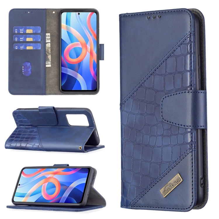 For Xiaomi Redmi Note 11 5G /Note 11T 5G/Poco M4 Pro 5G Matching Color Crocodile Texture Horizontal Flip Leather Phone Case with Wallet & Holder & Card Slots(Blue)
For Xiaomi Redmi Note 11 5G /Note 11T 5G/Poco M4 Pro 5G Matching Color Crocodile Texture Horizontal Flip Leather Phone Case with Wallet & Holder & Card Slots(Blue)