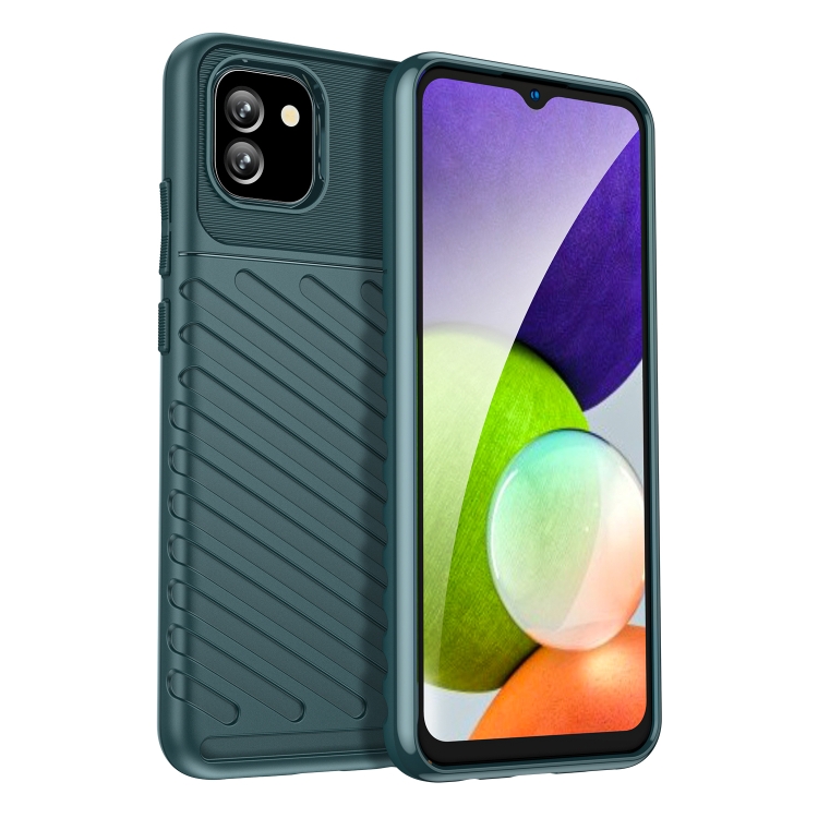 For Samsung Galaxy A03 164mm Version Thunderbolt Shockproof TPU Soft Phone Case(Green)
For Samsung Galaxy A03 164mm Version Thunderbolt Shockproof TPU Soft Phone Case(Green)
