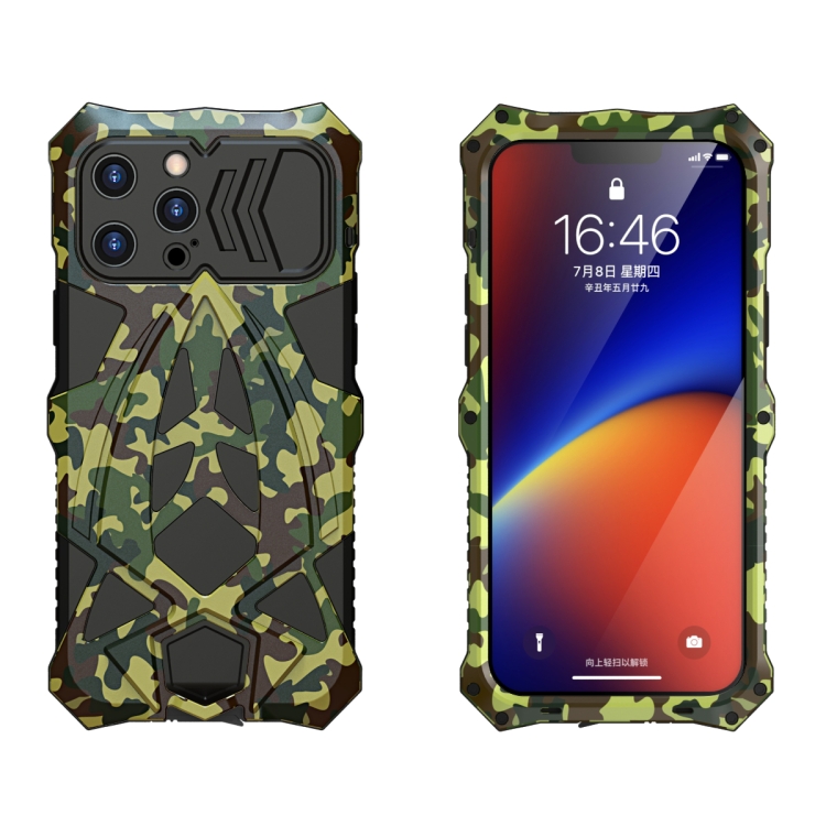 Sports Car Metal + Silicone Anti-fall Shockproof Anti-scratch Phone Case For iPhone 13 Pro(Camouflage)
Sports Car Metal + Silicone Anti-fall Shockproof Anti-scratch Phone Case For iPhone 13 Pro(Camouflage)
